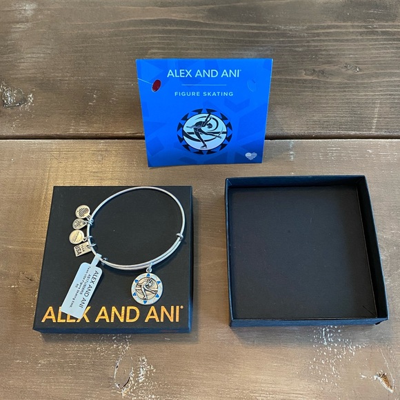 ALEX AND ANI SILVER TEAM USA FIGURE SKATING BANGLE - Picture 2 of 3